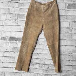 Skott Suede Women's Tan Suede Washable Pants